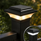 Classy Caps 2x2 Imperial Solar Post Cap - Fits 2"x2", 2.25"x2.25", & 2.5"x2.5" Deck & Fence Posts - Black Cast Aluminum - Warm/Cool Light Color Modes - Image 2