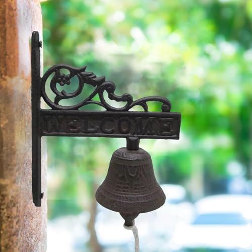 Cast Iron Bell For Outdoor Vintage Cast Iron Dinner Bell As Entry Door Bell - Image 6