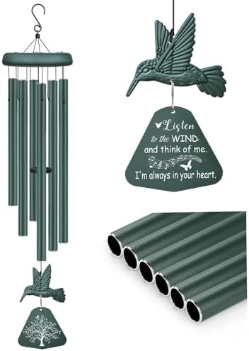 Sympathy Wind Chimes for Outside Deep Tone, Memorial Wind Chimes for Loss of Loved One Prime, Bereavement Condolence Remembrance Funeral Gifts for Grieving Friends Loss of Mother Father by Synhonty
