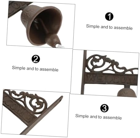 Retro Iron Door Bell for Home, Wall Hanging Coffee Shop Decor - Image 3