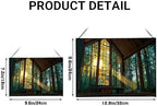 Sun Shining Through Window in Forest Chapel Rectangular Stained Glass Suncatcher – Hanging Window Panel with Animal & Nature Scene – Vibrant Glass Art Gift for Wildlife, Fantasy, Nature Lovers w19xzI - Image 4