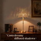 20.5'' Tall Cordless Boho Rattan Table lamp, 5200-mAh Rechargeable Battery, 3-Level Brightness Dimmable, Build-in LED 320 Lumen Max, for Bedside Restaurant Resort Hotel Dining Table - Image 2