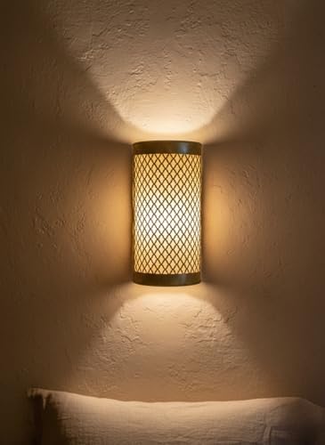 Moroccan Brass Wall Lamp Sconce Home Decor, Handmade Lighting Copper Metal Lights Turkish Lamp, Ramadan Candle Lantern, Candle Holder, Indoor Outdoor, Patio, Porch, Shelf, Garden (Prism) - Image 2