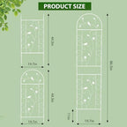 86.5" x 19.7" Metal Garden Trellis for Climbing Plants, White - Image 2