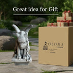 OLOMA Gothic Gargoyle Concrete Garden Statue Fantasy Outdoor Decor Handmade Dragon Sculpture Cement Mystical Creature Accent Art Patio Yard Lawn Porch Entryway Decor Mystery Lover Gift - Image 6