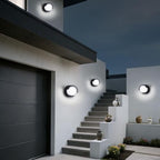 Modern Round Black LED Outdoor Wall Light 12W 120V 6000K Whitelight Waterproof - Image 7