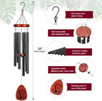 Cardinal Memorial Wind Chimes Outside - Sympathy Wind Chimes - Image 6