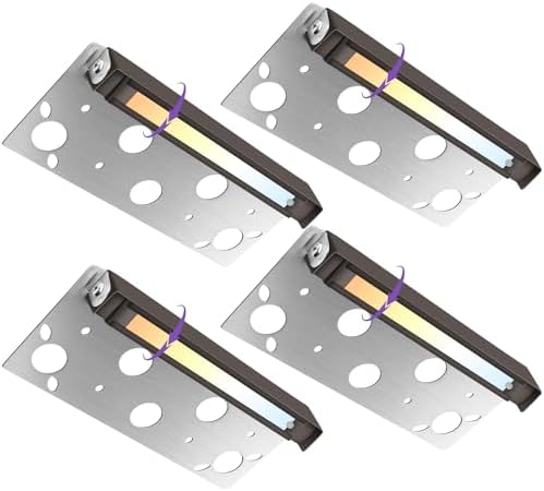 4-Pack 7 Inch Retaining Wall Lights, 5W 200LM LED Hardscape Lighting Swivel, 2700K-5000K Selectable,12-24V AC/DC, IP65 Waterproof Low Voltage Step Lights Outdoor, ETL Certified by Sofiton