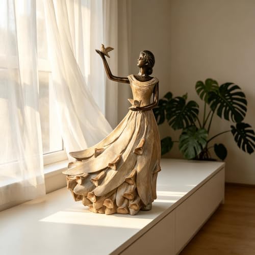 DiliComing Fairy Statue Outdoor Garden - 16 Inch Calla Lily Figurine - Image 4