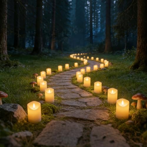 Nimiko Solar Outdoor Waterproof Flameless Candles - 9 Pack Solar & Battery Operated LED Candles, White (D3.25" x 4"/5"/6" Assorted Heights) for Garden, Patio, Outdoor Decoration - Image 6