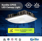 Konlite - 60W (8000LM) Residential & Commercial Indoor & Outdoor Lights for Walkways, Garages & More, Outdoor Light Fixture, UL, Dark Bronze - Image 2