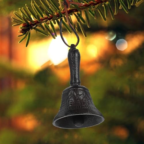 2pcs Cast Iron Handheld Bell Vintage Hand Shaking Bell Xmas - Image 3