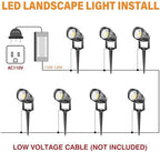 10W RGBW LED Landscape Lights Spot Lights Outdoor for Yard Garden Decor Spotlight, Landscape Lighting with 16 Color Changing and Remote IP68 Waterproof (10) - Image 3