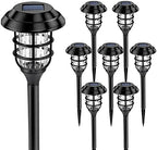 SOLPEX Solar Pathway Lights Waterproof Outdoor Lighting, Cold White 8 Pack by Solpex