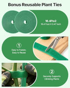 Suteck A-Frame Cucumber Trellis 59.4" 2 Pack, Foldable Metal - Image 3