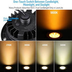 LEONLITE 6-Pack Dia. 4 Inch 5CCT Well Lights Flat Top Black - Image 3