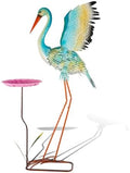 39" Large Heron Garden Statue,Crane Outdoor Statues with Leaf Tray by ViteenLight