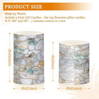 ALAZA Marble Textures Flameless Candles, LED Pillar Candles with Remote Timer, Battery Operated Candles Set of 2 - Image 7