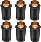CLOUDY BAY [6 Pack] 9W Well Lights Landscape LED In Ground Outdoor,Shielded Top,Low Voltage 12-24V AC/DC,Waterproof Aluminum Uplights,2700K/3000K/3500K/4000K/5000K,Transformer Excluded by CLOUDYBAY