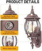 Large Outdoor Wall Lights for House Exterior Lantern Porch Light - Image 5