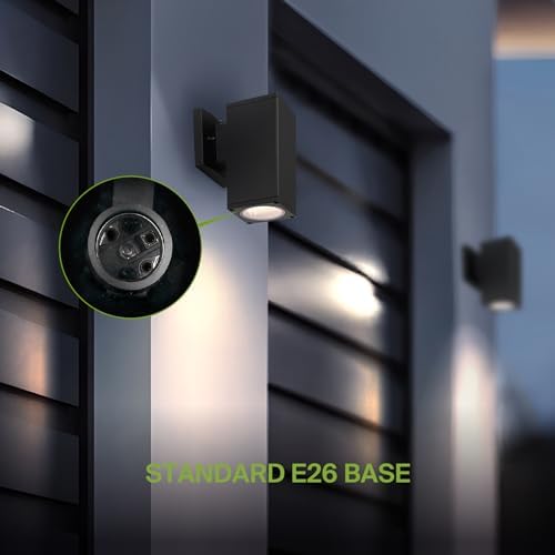 ASD 1 Light Dusk to Dawn Cylinder Outdoor Sconce Lights, E26 Base 6 Pack - Image 4