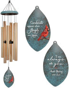 ASTARIN Custom Cardinal Memorial Wind Chimes, 35" Sympathy Gifts Wind Chime for Loss of Mom Dad Sister Son, Personalized Name Date Bereavement Condolence Gift for Outside, Produced in Texas by Astarin