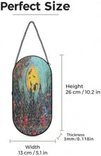 Halloween Skeleton Couple Haunted House Bat Sun Catcher 10.2In - Image 3