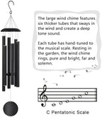 Suntimber Extra Large Wind Chimes for Outside Deep Tone,(Black,48") - Image 3