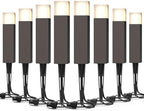 GOODSMANN 12V AC Low Voltage LED Bollard Path Lights Bronze Finish 8PK by GOODSMANN