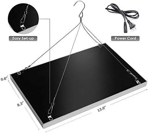 Diboys LED Grow Light for Indoor Plants, 45W Plant Lights Full Spectrum Panel Grow Light for Seedlings, Succulents, Micro Greens, Vegetable and Flower, 2 Pack - Image 7