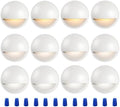 CLOUDY BAY [12 Pack] 3CCT Low Voltage LED Deck Lights Outdoor,2700K/3500K/5000K Selectable,Landscape Step Stair Railing Fence Light Wired,3W,12V-24V AC/DC Deck Lighting Fixtures,White by CLOUDYBAY