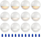 CLOUDY BAY [12 Pack] 3CCT Low Voltage LED Deck Lights Outdoor,2700K/3500K/5000K Selectable,Landscape Step Stair Railing Fence Light Wired,3W,12V-24V AC/DC Deck Lighting Fixtures,White by CLOUDYBAY