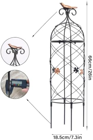 Obelisk Trellis 26" Metal Garden Support for Climbing Plants - Image 2