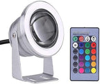 Outdoor Spotlights - LED Fountain Lamp, Submersible RGB Pool Lights, 10W Rotation Underwater Light with Remote Control, IP68 Waterproof Underwater Pond Spotlights(B,10W(12V)) by Unknown