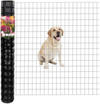 Black PVC Coated Welded Wire Fence 48" x 25' Roll, 2"x3" Mesh, 16 Gauge by FOREHOGARGARDEN%EF%BC%86HOME