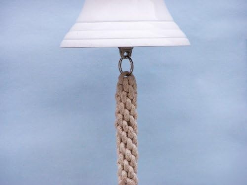 Hampton Nautical BL-2019-7-White Solid Brass Hanging Ship's Bell 9" - White Powder Coated - Nautical Decor - Nautical Home Decoration - Image 3