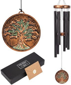 Tree of Life Wind Chimes for Outside Deep Tone, Gift for Women Mom by Culudea