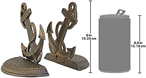 Design Toscano Maritime Anchor Cast Iron Sculptural Bookend Pair - Image 3