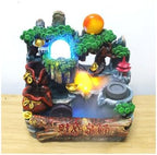 LUNIZ Waterfall Fountain Tabletop Fountain Desktop Rockery Resin Flow Crafts Living Room Creative Decorative Ornaments for Home Office by Unknown