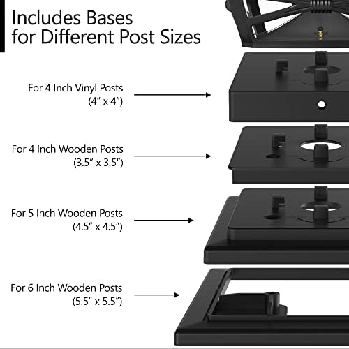 Davinci Renaissance Solar Outdoor Post Cap Lights, 4x4 5x5 6x6, Bright, 4PK - Image 3
