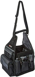 McGuire-Nicholas Electrician's Tote, Easy Carry Tool Bag for Electricians, Multi Pocket and Loop Design for Tools and Electrical Equipment , Black and Silver - MN-22128 by McGuire-Nicholas