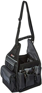 McGuire-Nicholas Electrician's Tote, Easy Carry Tool Bag for Electricians, Multi Pocket and Loop Design for Tools and Electrical Equipment , Black and Silver - MN-22128 by McGuire-Nicholas