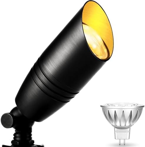 wowlite 12V Low Voltage Landscape Spotlight, Black MR16 LED Uplight, 1 Pack by wowlite