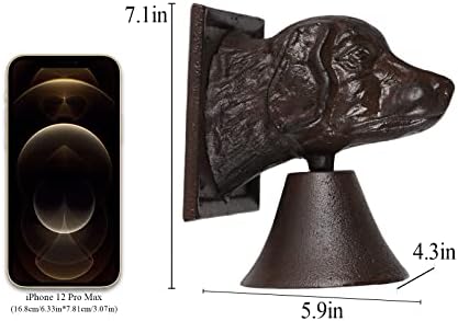 BRASSTAR Cast Iron Dog Head Shape Door Bell Antique Wall Hanging Dinner Bell Decoration for Farmhouse Outside House Garden TQGJPT287 - Image 2