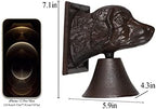 BRASSTAR Cast Iron Dog Head Shape Door Bell Antique Wall Hanging Dinner Bell Decoration for Farmhouse Outside House Garden TQGJPT287 - Image 2
