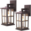 BesLowe 2-Pack Outdoor Wall Light Fixtures, Exterior Porch Lights, Brown by BringYourBrightFuture