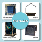 Solar Lantern Stained Glass Whale Ocean Wall Outdoor Waterproof Garden Hanging Lantern Solar Powered Lighting Outside Solar Light for Patio Yard Camping, Gifts for Women Mom - Image 5