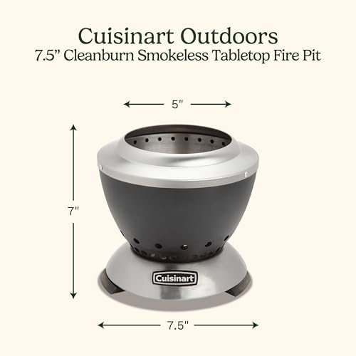 Cuisinart Outdoor Fire Pit, Cleanburn Smokeless System, Wood Burning, 7.5" - Image 2