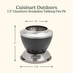 Cuisinart Outdoor Fire Pit, Cleanburn Smokeless System, Wood Burning, 7.5" - Image 2