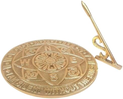 Solid Brass Garden Sundial Clock with Polished Finish & Velvet Storage Case | Decorative Outdoor Sundial for Garden, Patio & Yard | Vintage Nautical Home Décor Gift - Image 7